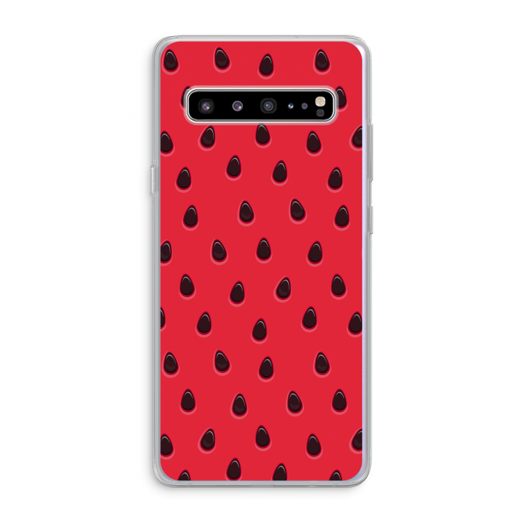 CaseCompany Watermelon: Samsung Galaxy S10 5G Transparant Hoesje