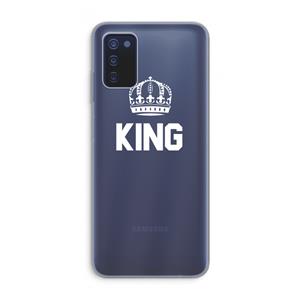 CaseCompany King zwart: Samsung Galaxy A03s Transparant Hoesje