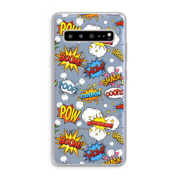 CaseCompany Pow Smack: Samsung Galaxy S10 5G Transparant Hoesje
