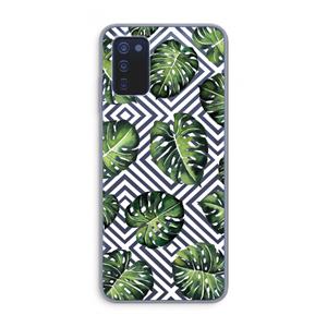 CaseCompany Geometrische jungle: Samsung Galaxy A03s Transparant Hoesje
