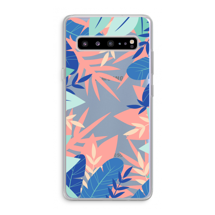CaseCompany Tropisch: Samsung Galaxy S10 5G Transparant Hoesje