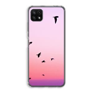 CaseCompany Fly away: Samsung Galaxy A22 5G Transparant Hoesje