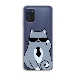 CaseCompany Cool cat: Samsung Galaxy A03s Transparant Hoesje