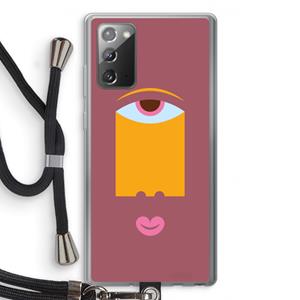 CaseCompany Mono V: Samsung Galaxy Note 20 / Note 20 5G Transparant Hoesje met koord