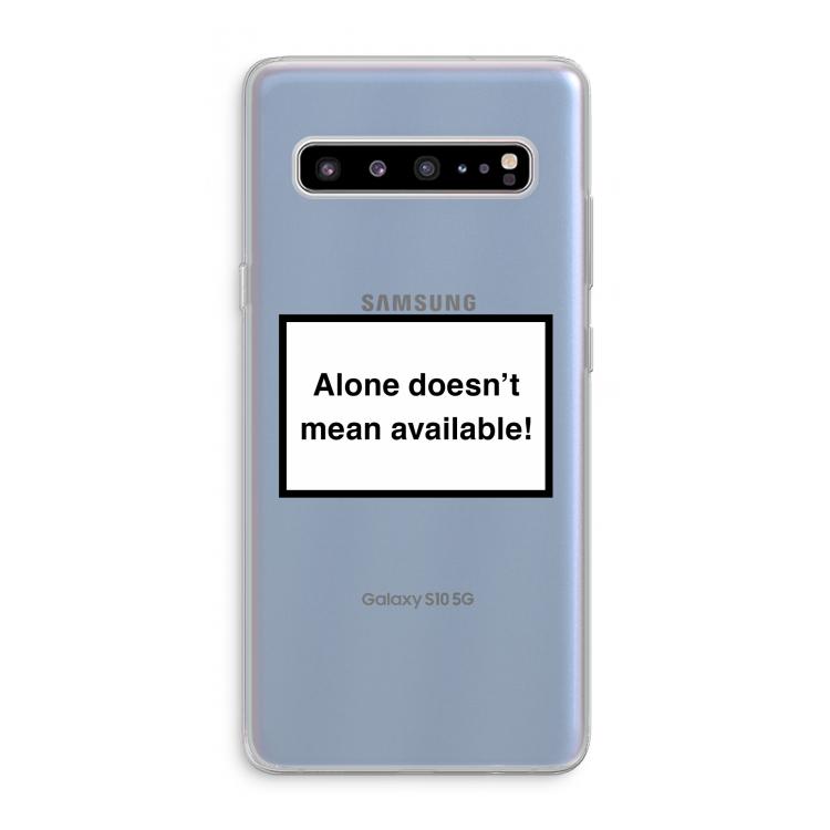 CaseCompany Alone: Samsung Galaxy S10 5G Transparant Hoesje