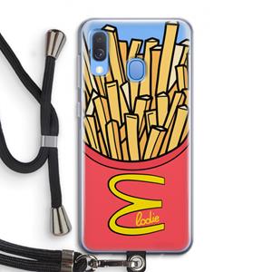 CaseCompany McElodie: Samsung Galaxy A40 Transparant Hoesje met koord