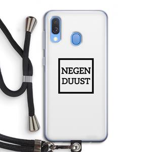 CaseCompany Negenduust vierkant: Samsung Galaxy A40 Transparant Hoesje met koord