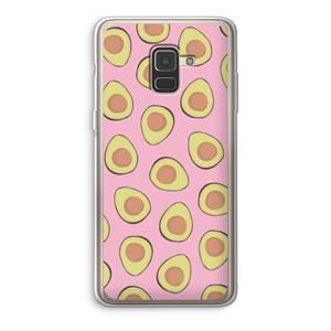 CaseCompany Dancing avocados: Samsung Galaxy A8 (2018) Transparant Hoesje