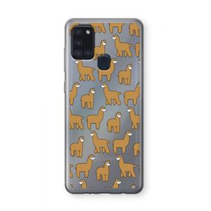 CaseCompany Alpacas: Samsung Galaxy A21s Transparant Hoesje