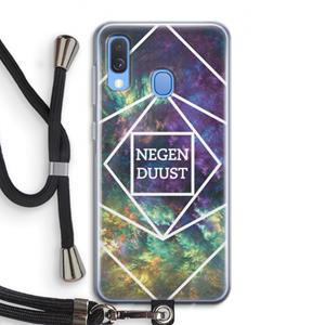CaseCompany Negenduust ruimte: Samsung Galaxy A40 Transparant Hoesje met koord