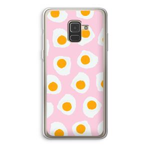 CaseCompany Dancing eggs: Samsung Galaxy A8 (2018) Transparant Hoesje