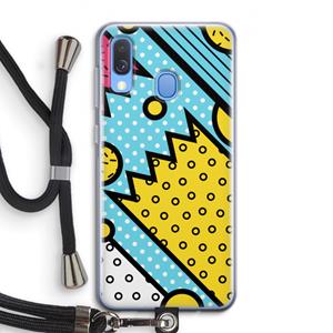 CaseCompany Pop Art #1: Samsung Galaxy A40 Transparant Hoesje met koord