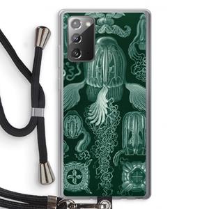 CaseCompany Haeckel Cubomedusae: Samsung Galaxy Note 20 / Note 20 5G Transparant Hoesje met koord
