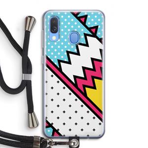 CaseCompany Pop Art #2: Samsung Galaxy A40 Transparant Hoesje met koord