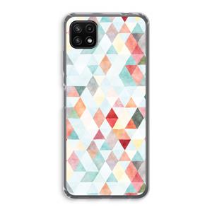 CaseCompany Gekleurde driehoekjes pastel: Samsung Galaxy A22 5G Transparant Hoesje