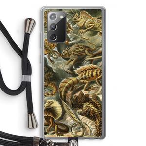CaseCompany Haeckel Lacertilia: Samsung Galaxy Note 20 / Note 20 5G Transparant Hoesje met koord