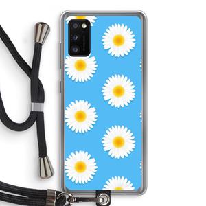 CaseCompany Margrietjes: Samsung Galaxy A41 Transparant Hoesje met koord