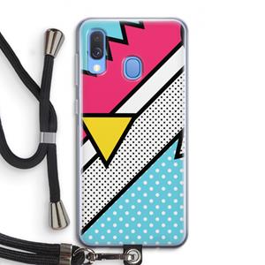 CaseCompany Pop Art #3: Samsung Galaxy A40 Transparant Hoesje met koord