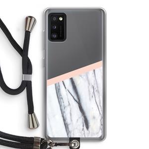 CaseCompany A touch of peach: Samsung Galaxy A41 Transparant Hoesje met koord