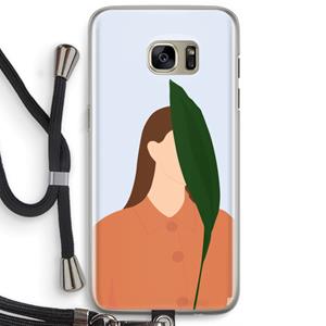 CaseCompany Leaf: Samsung Galaxy S7 Edge Transparant Hoesje met koord