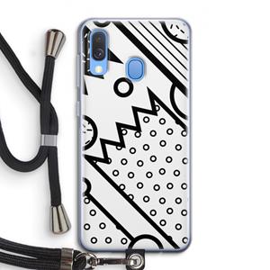 CaseCompany Pop Art #4: Samsung Galaxy A40 Transparant Hoesje met koord