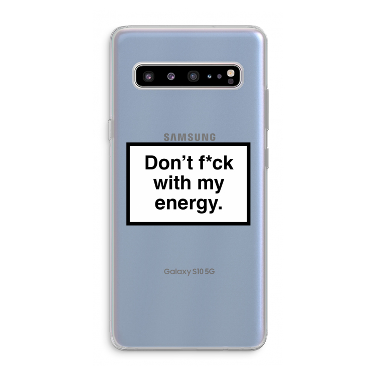 CaseCompany My energy: Samsung Galaxy S10 5G Transparant Hoesje