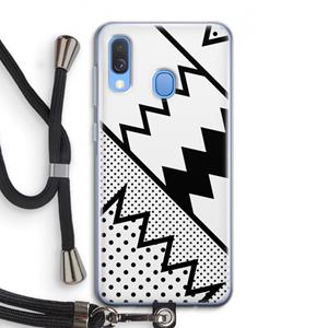 CaseCompany Pop Art #5: Samsung Galaxy A40 Transparant Hoesje met koord