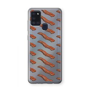 CaseCompany Bacon to my eggs #2: Samsung Galaxy A21s Transparant Hoesje