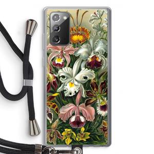 CaseCompany Haeckel Orchidae: Samsung Galaxy Note 20 / Note 20 5G Transparant Hoesje met koord