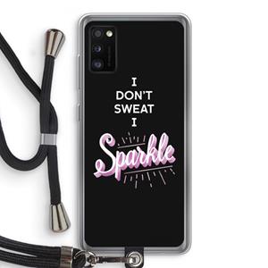 CaseCompany Sparkle quote: Samsung Galaxy A41 Transparant Hoesje met koord
