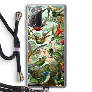 CaseCompany Haeckel Trochilidae: Samsung Galaxy Note 20 / Note 20 5G Transparant Hoesje met koord