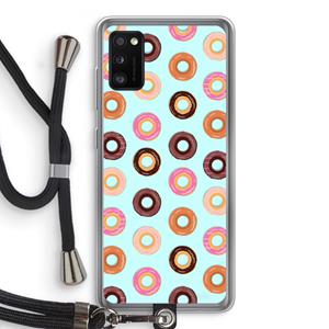 CaseCompany Donuts: Samsung Galaxy A41 Transparant Hoesje met koord