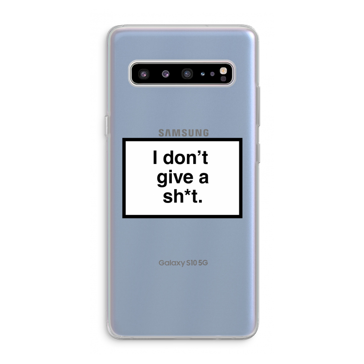 CaseCompany Don't give a shit: Samsung Galaxy S10 5G Transparant Hoesje
