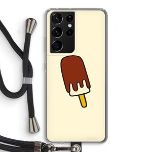CaseCompany Frisco: Samsung Galaxy S21 Ultra Transparant Hoesje met koord