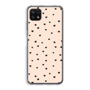 CaseCompany Kleine kattenkopjes: Samsung Galaxy A22 5G Transparant Hoesje