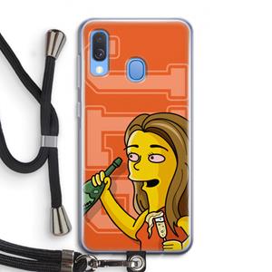 CaseCompany Jamie Lee Simpson: Samsung Galaxy A40 Transparant Hoesje met koord