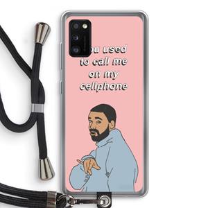 CaseCompany Hotline bling: Samsung Galaxy A41 Transparant Hoesje met koord