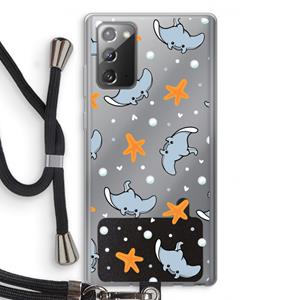 CaseCompany Manta: Samsung Galaxy Note 20 / Note 20 5G Transparant Hoesje met koord