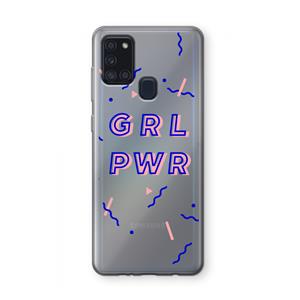 CaseCompany GRL PWR: Samsung Galaxy A21s Transparant Hoesje