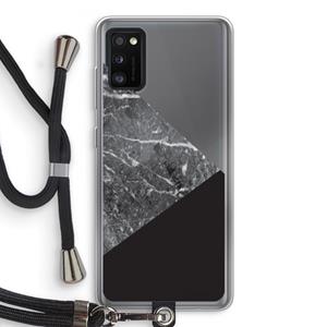 CaseCompany Combinatie marmer: Samsung Galaxy A41 Transparant Hoesje met koord