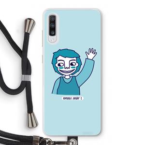 CaseCompany Zwaai: Samsung Galaxy A70 Transparant Hoesje met koord