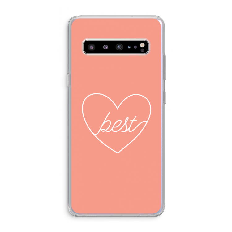 CaseCompany Best heart: Samsung Galaxy S10 5G Transparant Hoesje