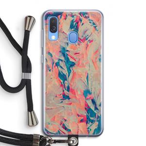 CaseCompany Alone: Samsung Galaxy A40 Transparant Hoesje met koord