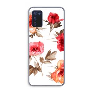 CaseCompany Roosjes: Samsung Galaxy A03s Transparant Hoesje