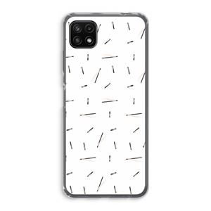 CaseCompany Hipster stripes: Samsung Galaxy A22 5G Transparant Hoesje