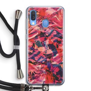 CaseCompany California: Samsung Galaxy A40 Transparant Hoesje met koord