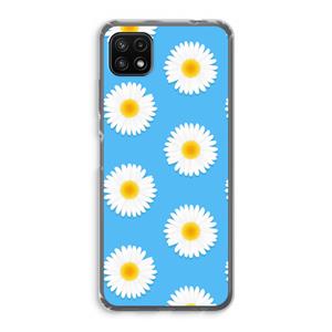 CaseCompany Margrietjes: Samsung Galaxy A22 5G Transparant Hoesje