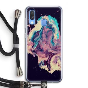 CaseCompany Cosmic Silence: Samsung Galaxy A40 Transparant Hoesje met koord