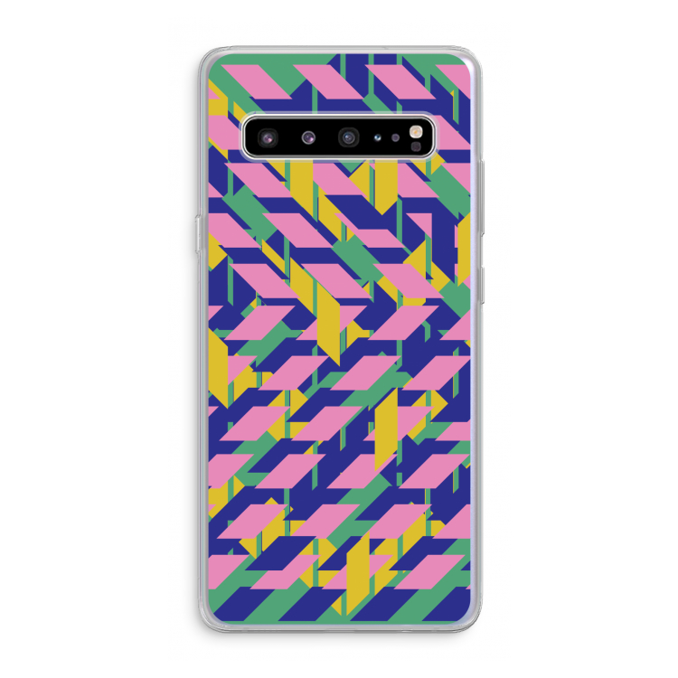 CaseCompany Skew Blush 1: Samsung Galaxy S10 5G Transparant Hoesje