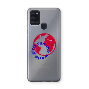 CaseCompany Run The World: Samsung Galaxy A21s Transparant Hoesje